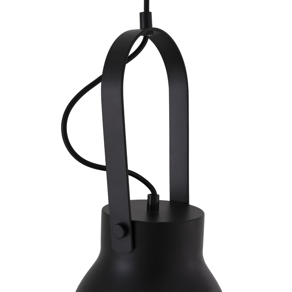 Lámpara de techo Miransh negro - Detalle embellecedor pantalla