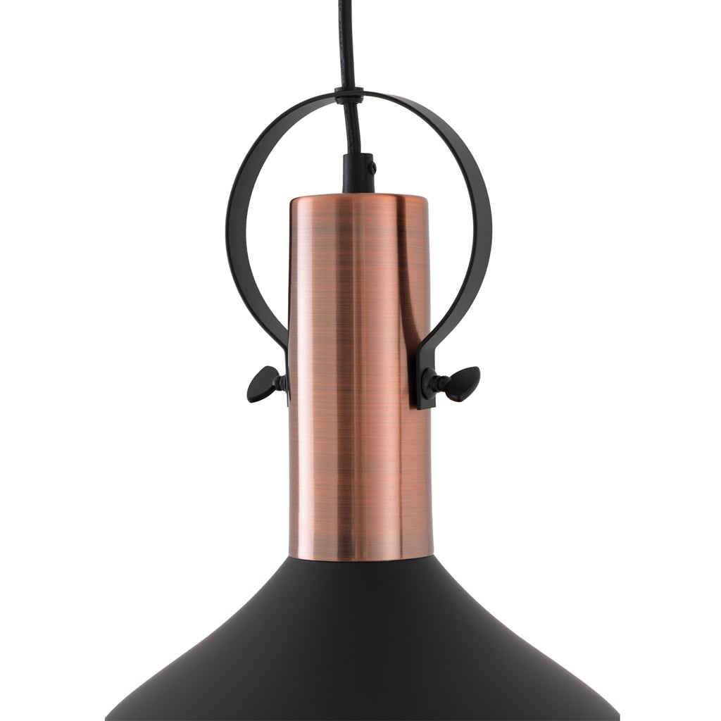 Lámpara de techo Vishal negro - Detalle embellecedor pantalla