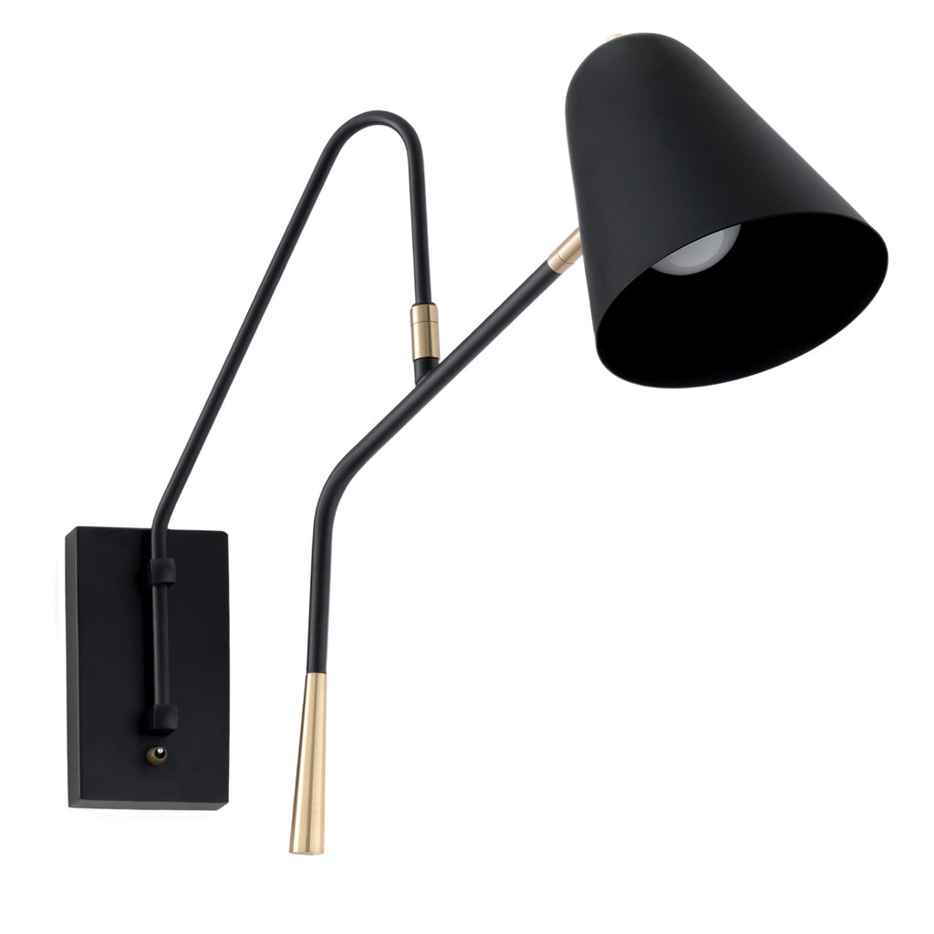 Lámpara de aplique Aruj negro - Perspectiva frontal